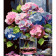 Paint by number Strateg PREMIUM Hydrangea in bright colors with varnish and level 30x40 cm (LY33)