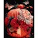 Картина за номерами Strateg ПРЕМІУМ Японський ліхтар у квітах на чорному фоні розміром 40х50 см (AH1009)
