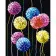 Painting by numbers Strateg PREMIUM Bright dandelions on a black background 40x50 cm (AH1013)
