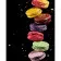 Painting by numbers Strateg PREMIUM Macaroonson a black background 40x50 cm (AH1034)