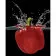 Painting by numbers Strateg PREMIUM Red Pepper in Water on a black background 40x50 cm (AH1041)