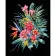 Painting by numbers Strateg PREMIUM Exotic Bouqueton a black background 40x50cm (AH1050)