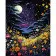 Painting by numbers Strateg PREMIUM Starry Nighton a black background 40x50 cm (AH1083)