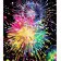 Paint by number Strateg Fireworks among the starry sky on a black background, size 40x50 cm (AH1088)