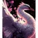 Картина по номерам Strateg Красота лебедя на черном фоне размером 40х50 см (AH1110)