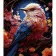 Paint by number Strateg A bird in a flower garden on a black background, size 40x50 cm (AH1117)