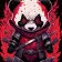 Paint by number Strateg PREMIUM Ninja Panda in an ominous style on a black background size 40x40 cm (AV4040-52)