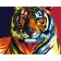 Paint by numbers Strateg  Pop art tiger without subframe size 40x50 cm (BR003)