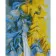 Diamond painting Strateg PREMIUM  Yellow-blue feathers size 40х50 sm (D0025)