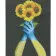 Diamond painting Strateg PREMIUM  Patriotic sunflowers size 40х50 sm (D0032)