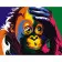 Paint by numbers Strateg PREMIUM Pop art monkey size 40х50 sm (DY002)