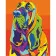 Paint by numbers Strateg PREMIUM Pop art Basset Gound size 40х50 sm (DY015)
