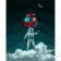 Paint by numbers Strateg PREMIUM Astronaut with balloons size 40х50 sm (DY171)