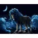 Paint by numbers Strateg PREMIUM Lion under the moon size 40х50 sm (DY197)