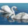 Paint by numbers Strateg PREMIUM A pair of swans size 40x50 cm (DY285)