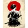 Картина за номерами Strateg ПРЕМІУМ Войовнича Японія з лаком розміром 40х50 см (DY384)