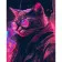 Paint by numbers Strateg PREMIUM Cat from the future size 40x50 cm (DY389)