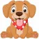 Картина по номерам Strateg ПРЕМИУМ Веселый щенок с лаком и с уровнем размером 30х30 см (ES-0856)