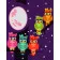 Paint by number Strateg PREMIUM Owls at night size 30x30 cm (ES134)