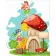 Paint by number Strateg PREMIUM Fairies on a mushroom size 30x30 cm (ES141)