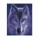 Diamond mosaic Premium FA20174 "She-wolf in the moonlight", 40x50 cm