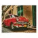 Алмазна мозаїка Преміум Червоний ретро-автомобіль 40х50 см FA40800