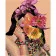 Diamond painting Strateg PREMIUM Exotic bouquet size 40х50 sm FA40883
