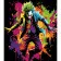 Paint by number Strateg PREMIUM Chaos Joker on a black background size 30x40 cm (FH-2)