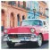 Алмазна мозаїка Преміум Рожеве авто Гавани 50х50 см GA0007