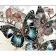 Алмазна мозаїка Strateg ПРЕМІУМ Пастельна гармонія метеликів та орхідей розміром 30х40 см (GM86855)