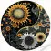 Vinyl by numbers Strateg PREMIUM Sunflower Yin-Yang size 30x30 cm (GP-1)