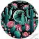 Vinyl by numbers Strateg PREMIUM Cacti in bloom under the night sky size 30x30 cm (GP-10)