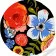 Vinyl by numbers Strateg PREMIUM Flowers in the colors of beauty and peace, size 30x30 cm (GP-12)