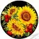 Vinyl by numbers Strateg PREMIUM Yellow sunflower glow size 30x30 cm (GP-9)