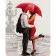 Paint by numbers Strateg PREMIUM Love under an umbrella size 40х50 sm (GS007)