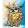 Paint by numbers Strateg PREMIUM Stylish owl size 40х50 sm (GS012)