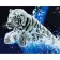 Картина по номерам Strateg ПРЕМИУМ Белый тигр размером 40х50 см (GS045)