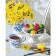 Paint by number Strateg PREMIUM Morning macaroons with flowers size 40x50 cm (GS063)