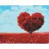 Paint by number Strateg PREMIUM Heart tree size 40x50 cm (GS065)