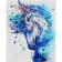 Paint by numbers Strateg PREMIUM Watercolor horse size 40x50 cm (GS068)
