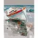 Paint by numbers Strateg PREMIUM White boat size 40х50 sm (GS075)