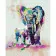 Paint by numbers Strateg PREMIUM Elephant with mom size 40х50 sm (GS077)