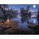 Paint by numbers Strateg PREMIUM Evening camping size 40х50 sm (GS092)