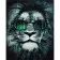 Paint by numbers Strateg PREMIUM A lion in glasses size 40х50 sm (GS104)