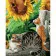 Paint by numbers Strateg PREMIUM Cats under sunflowers size 40x50 cm (GS1053)
