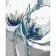 Paint by numbers Strateg PREMIUM White and blue flowers size 40x50 cm (GS1056)