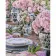 Paint by numbers Strateg PREMIUM Serving with flowers size 40x50 cm (GS1096)