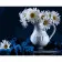 Paint by numbers Strateg PREMIUM Daisies in a white jug size 40x50 cm (GS1135)