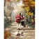 Paint by numbers Strateg PREMIUM Family walk size 40x50 cm (GS1155)