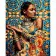 Картина по номерам Strateg ПРЕМИУМ Девушка Индии с лаком размером 40х50 см (GS1183)